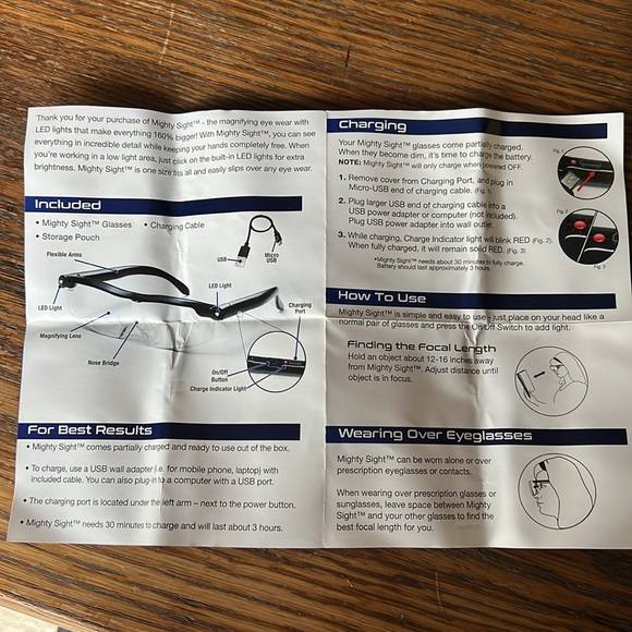 Two Pair Mighty Sight LED Magnifying Glasses - Picture 6 of 12